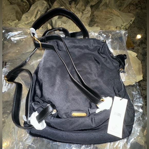 NWT Rebecca Minkoff Black Gold Chain Backpack Leather Trim Flap Backpack main image 8